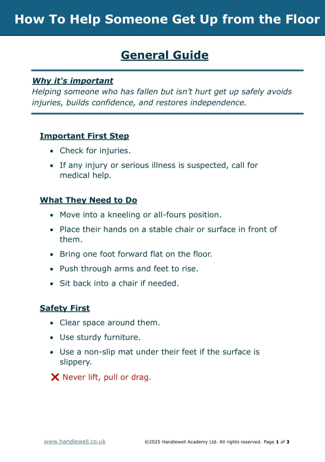 Essentials Toolkit — Safer Moving & Handling Today. Start here for daily care confidence.